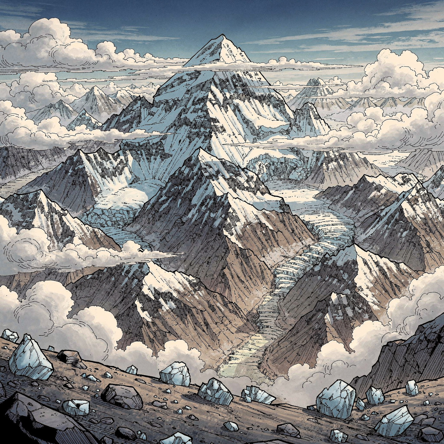 A cover image for Lost on the Roof of the World.
